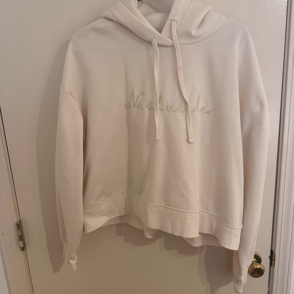 Women's Cropped Embroidered Nashville Hoodie